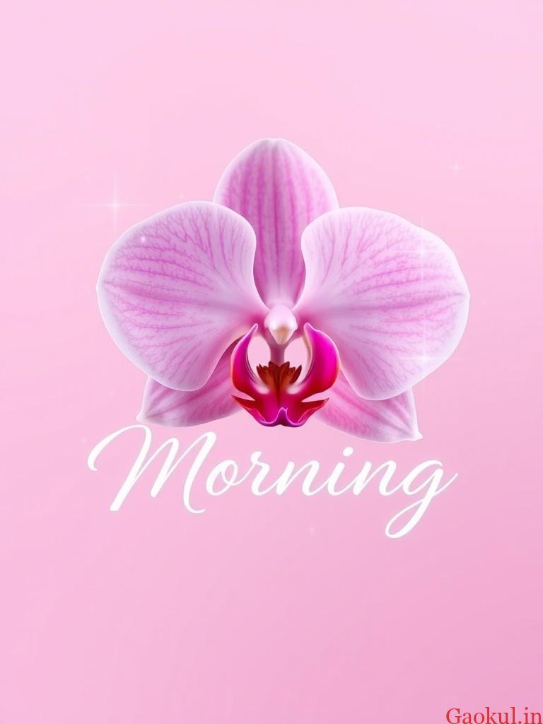 Pink roses with soft background and Good Morning text