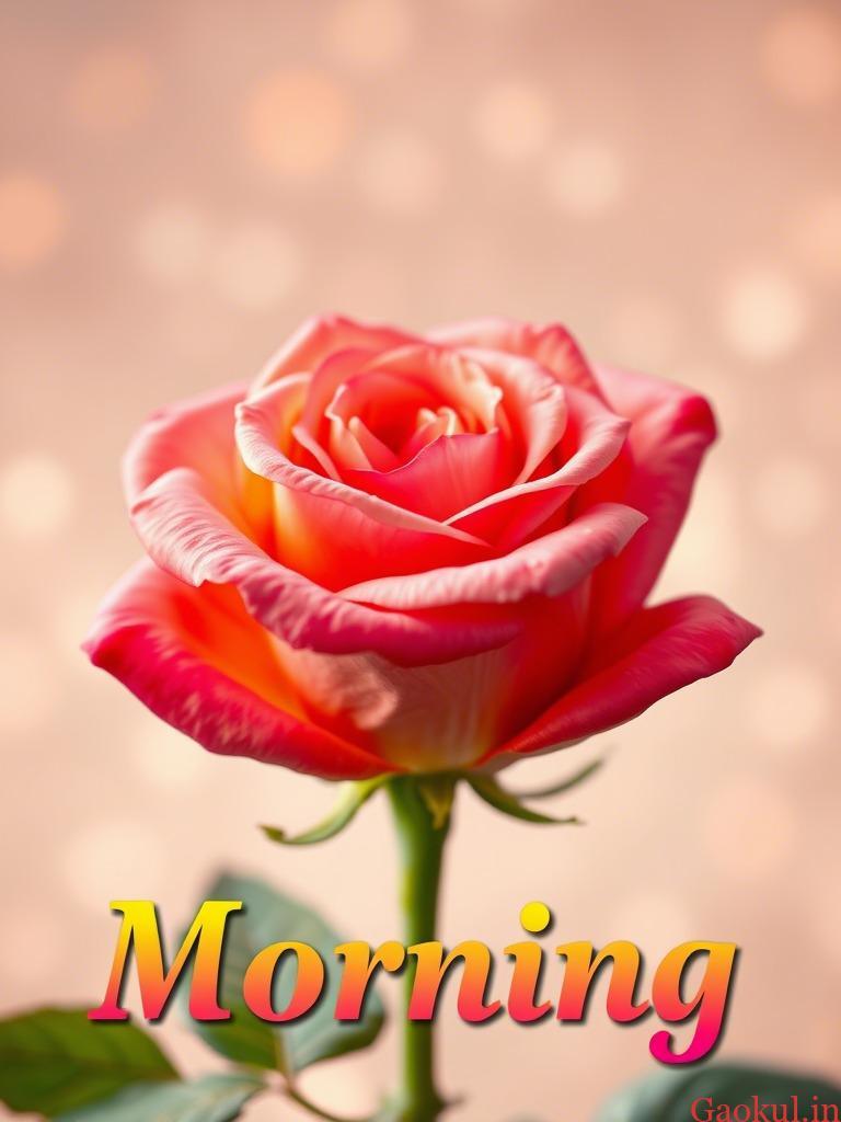 Pink rose Good morning images download 
