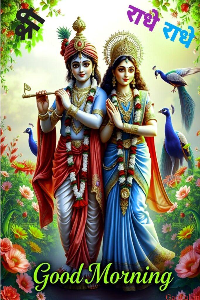 Radha krishna good morning images download 