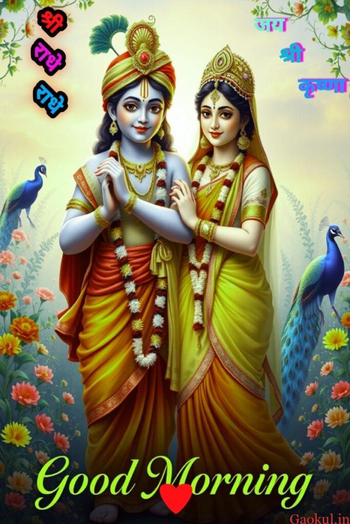 Beautiful radha krishna good morning images download 